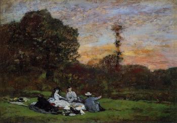 尤金 佈丹 Luncheon on the Grass, the Family of Eugene Manet